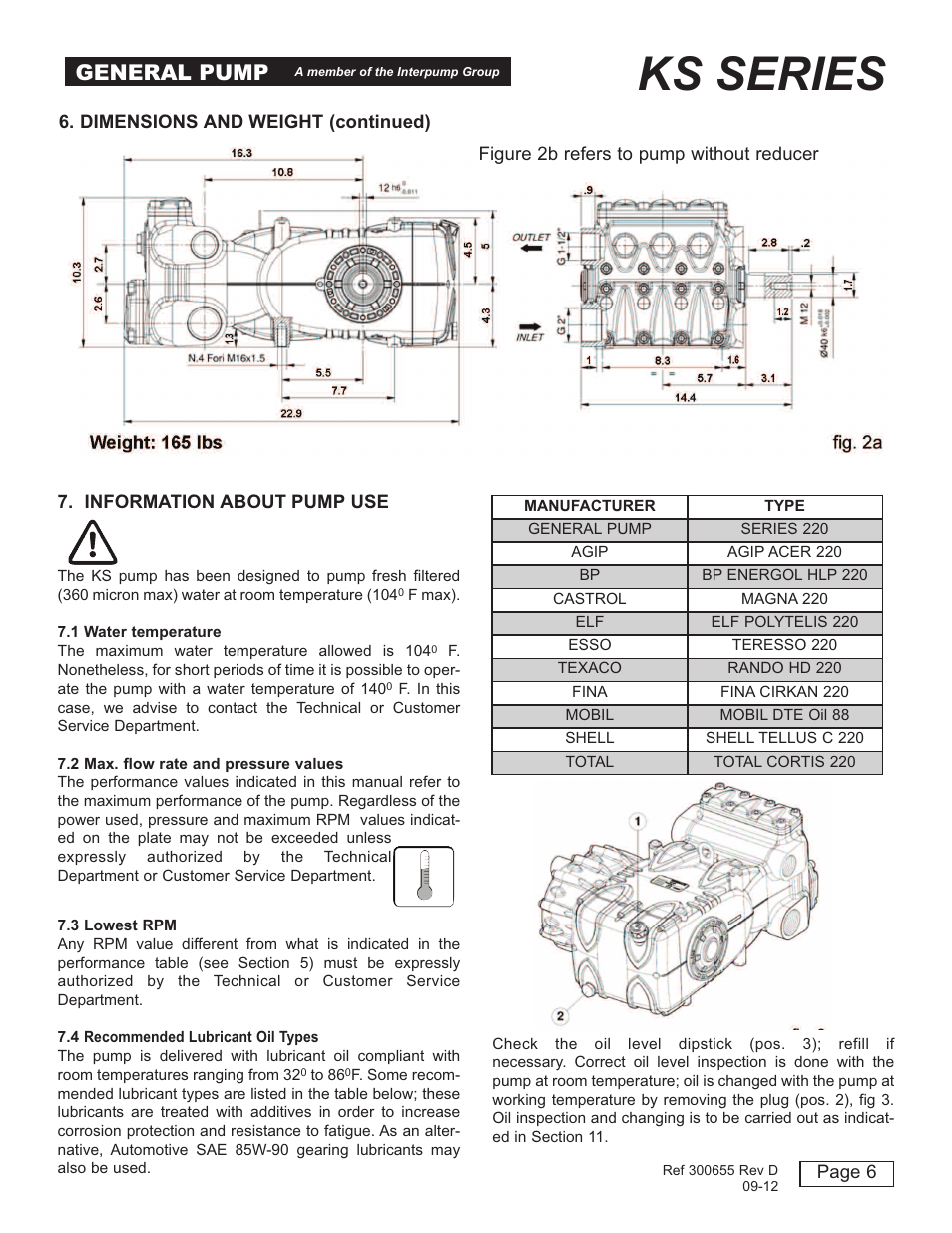 Ks series, General pump | General Pump KS Owner Manual User Manual | Page 6 / 23