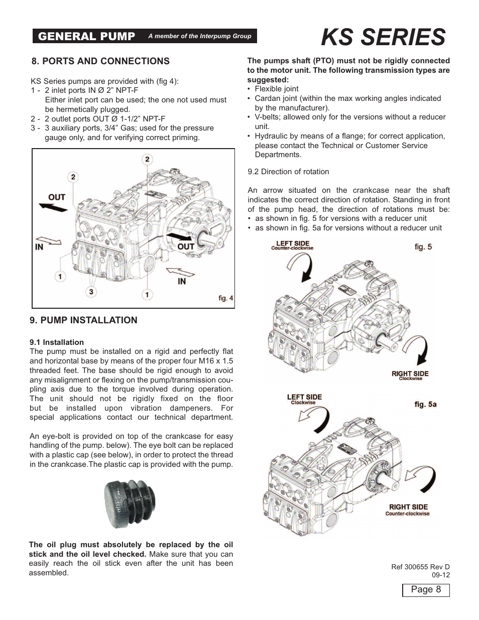 Ks series, General pump | General Pump KS Owner Manual User Manual | Page 8 / 23