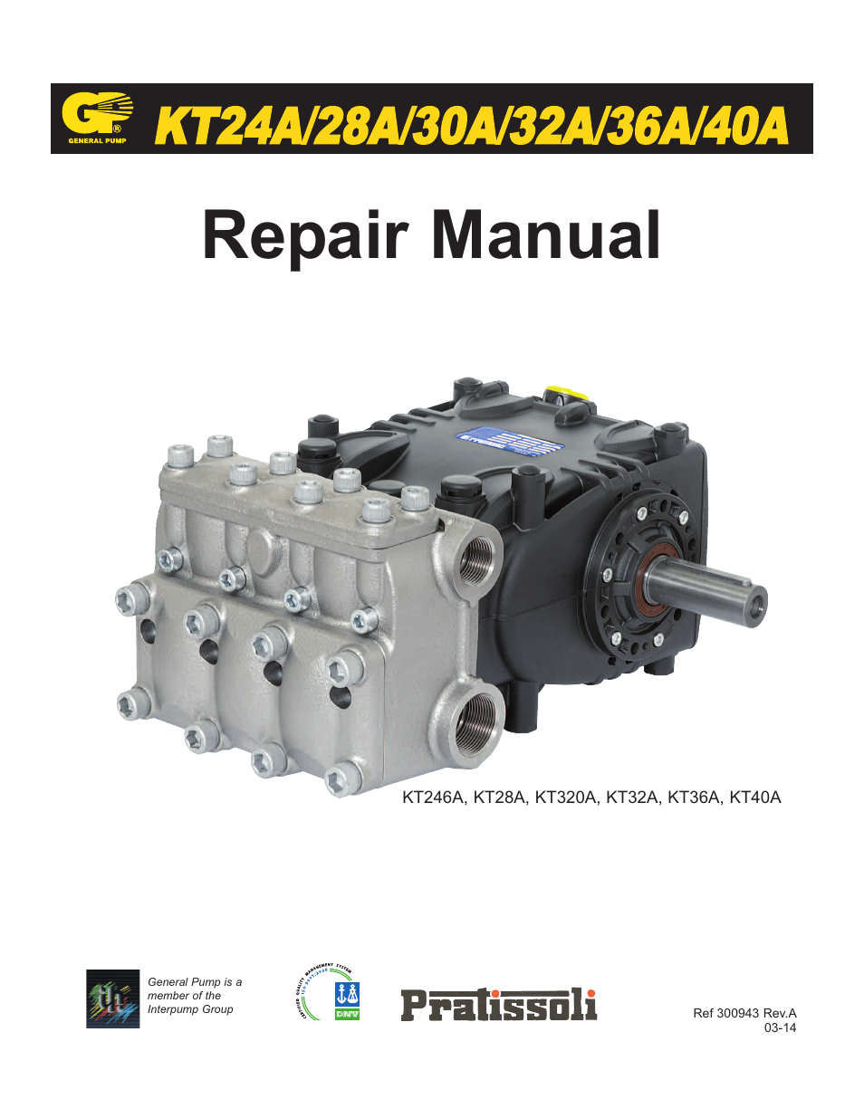 General Pump T24A-26A-28A-30A-26A-40A User Manual | 22 pages