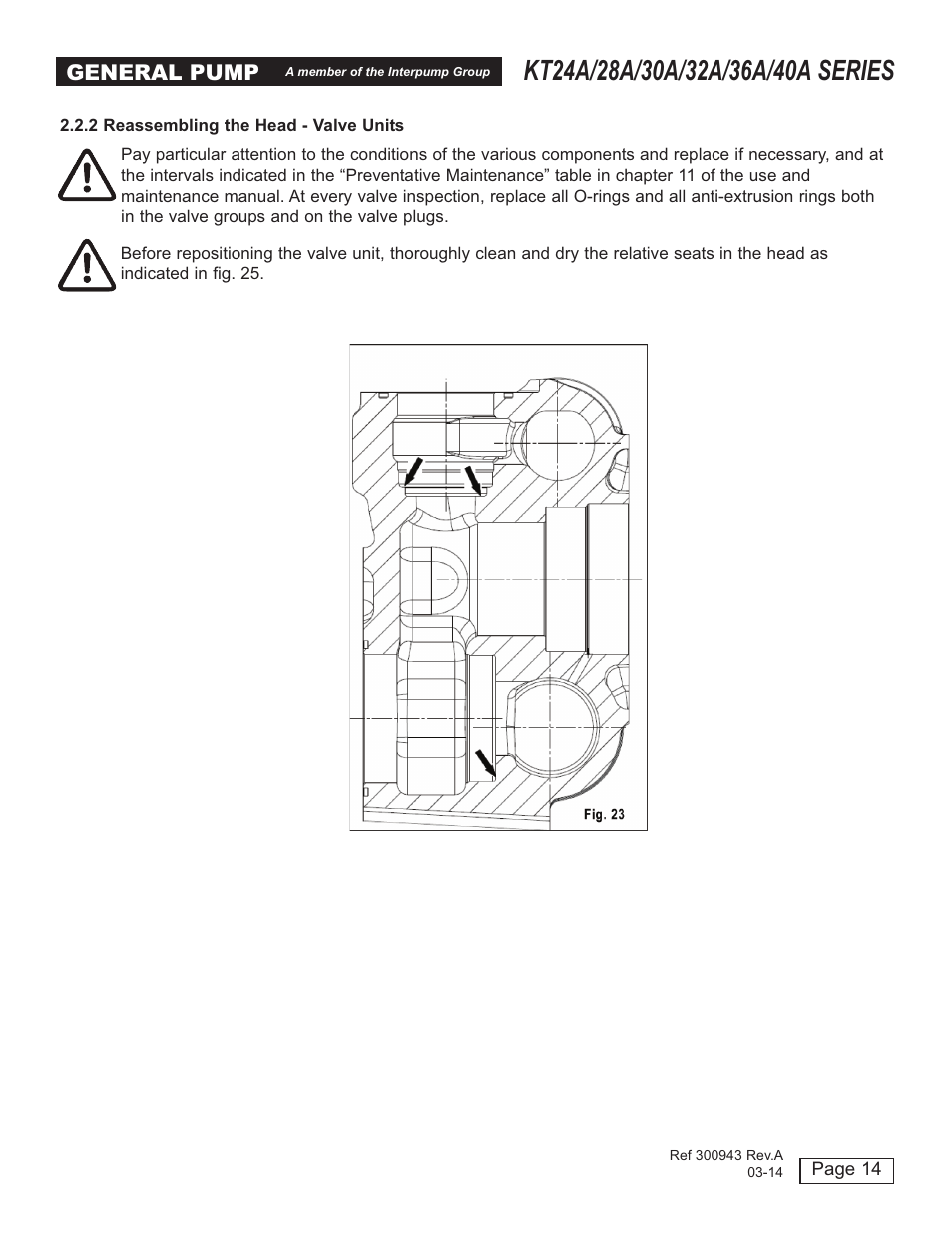 General pump | General Pump T24A-26A-28A-30A-26A-40A User Manual | Page 14 / 22