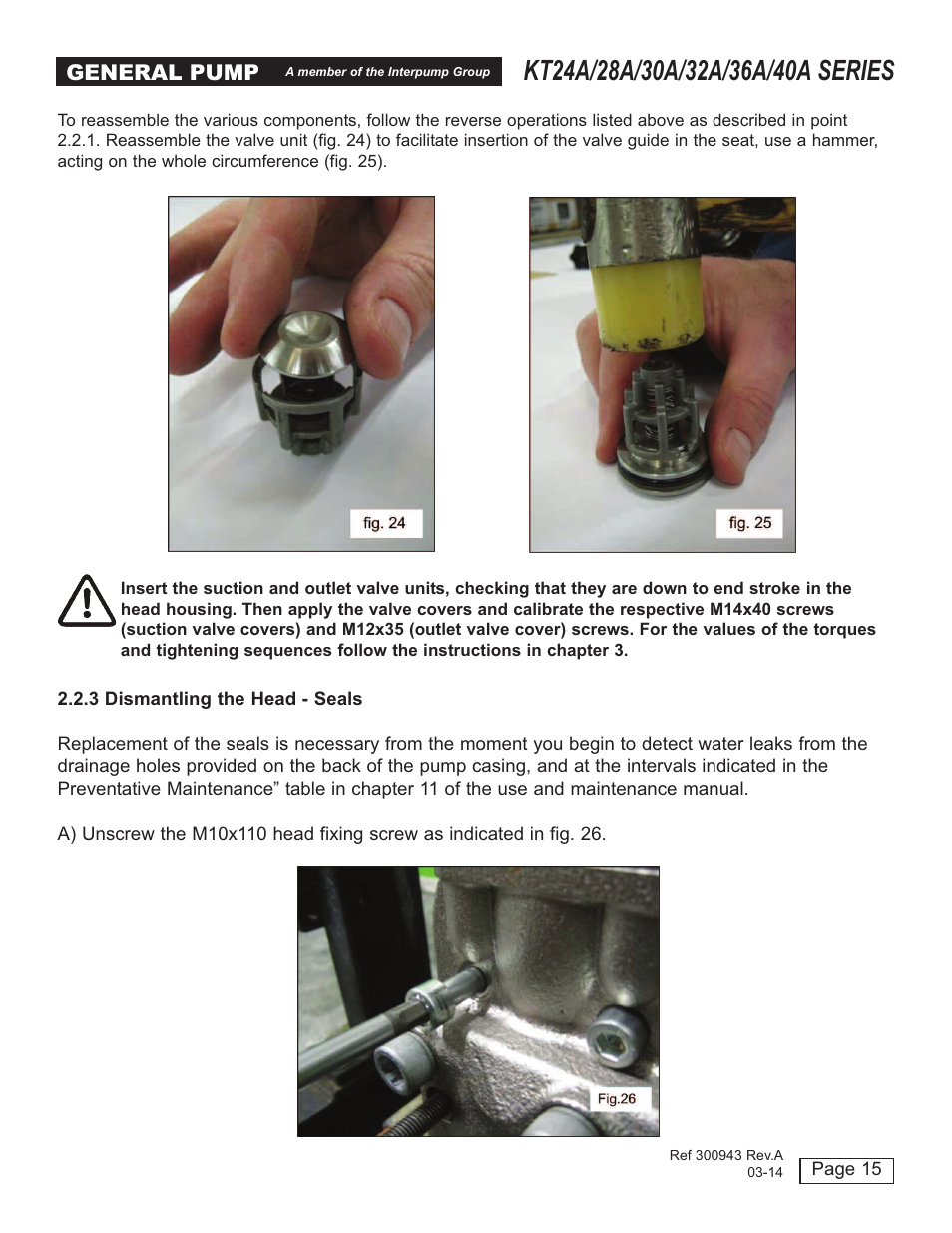 General Pump T24A-26A-28A-30A-26A-40A User Manual | Page 15 / 22