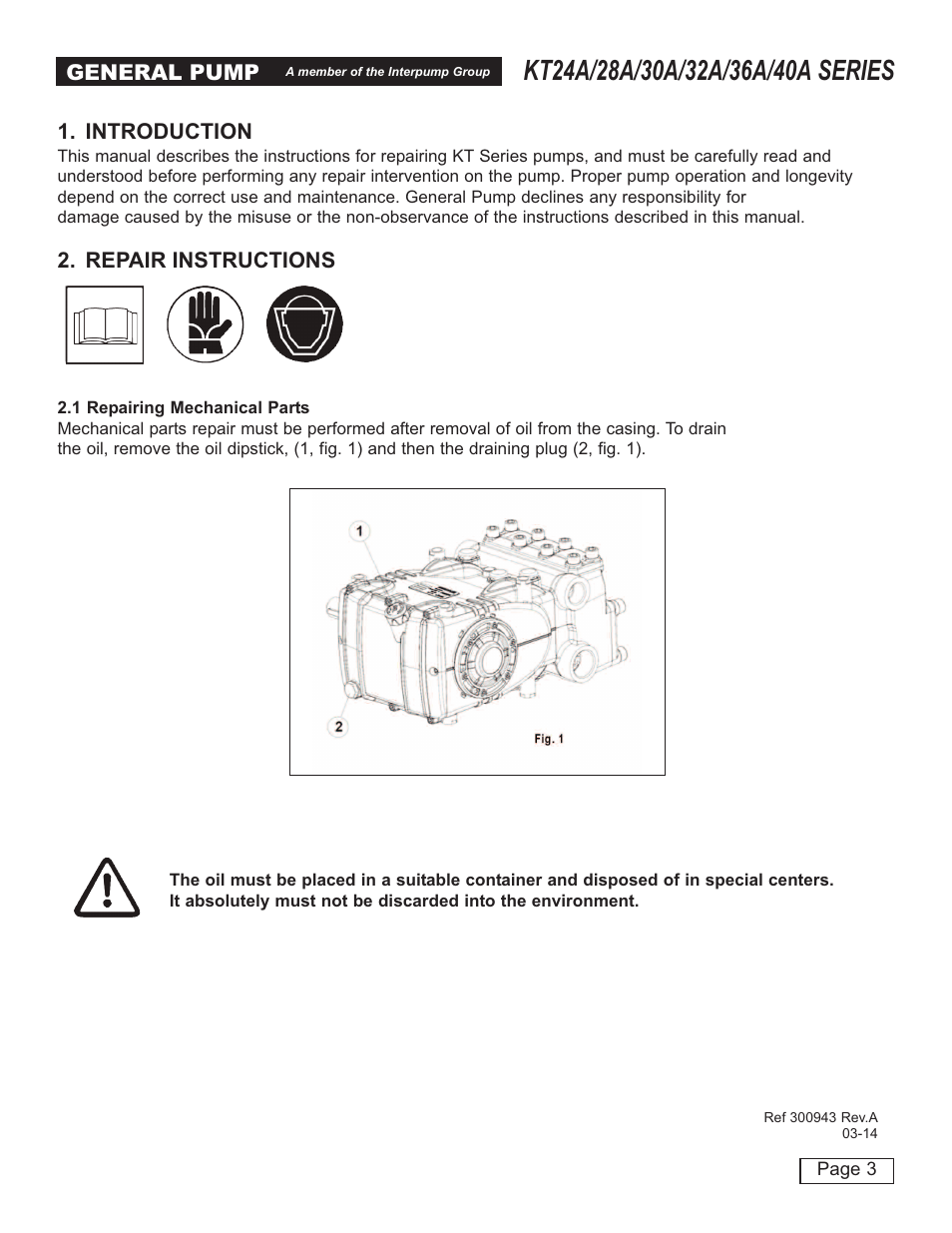 General Pump T24A-26A-28A-30A-26A-40A User Manual | Page 3 / 22