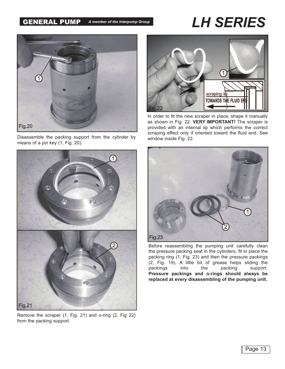 Lh series, General pump | General Pump LH User Manual | Page 13 / 21