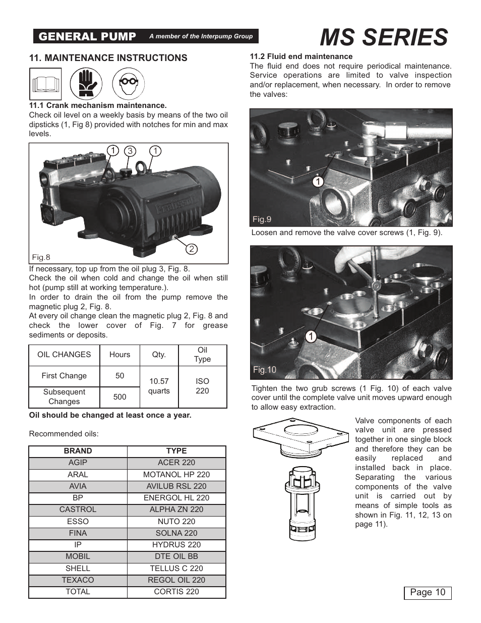 Ms series, General pump | General Pump MS Owner Manual User Manual | Page 10 / 20