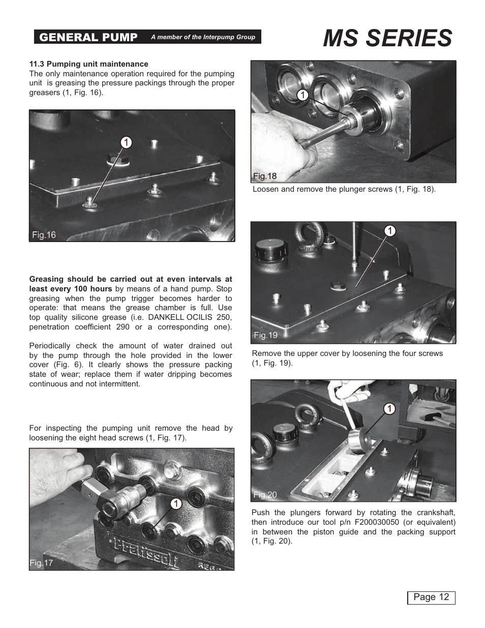 Ms series, General pump | General Pump MS Owner Manual User Manual | Page 12 / 20