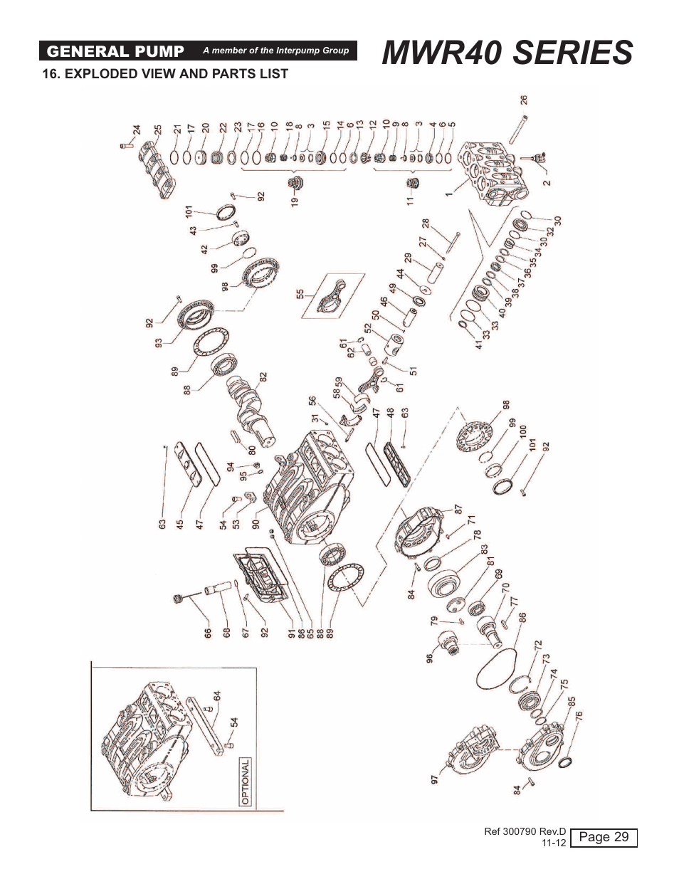 Mwr40 series | General Pump MW Owners Manual User Manual | Page 29 / 34