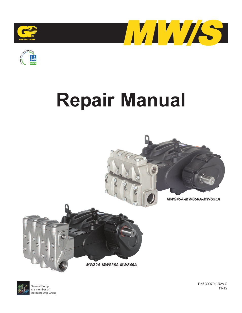 General Pump MW Repair Manual User Manual | 54 pages