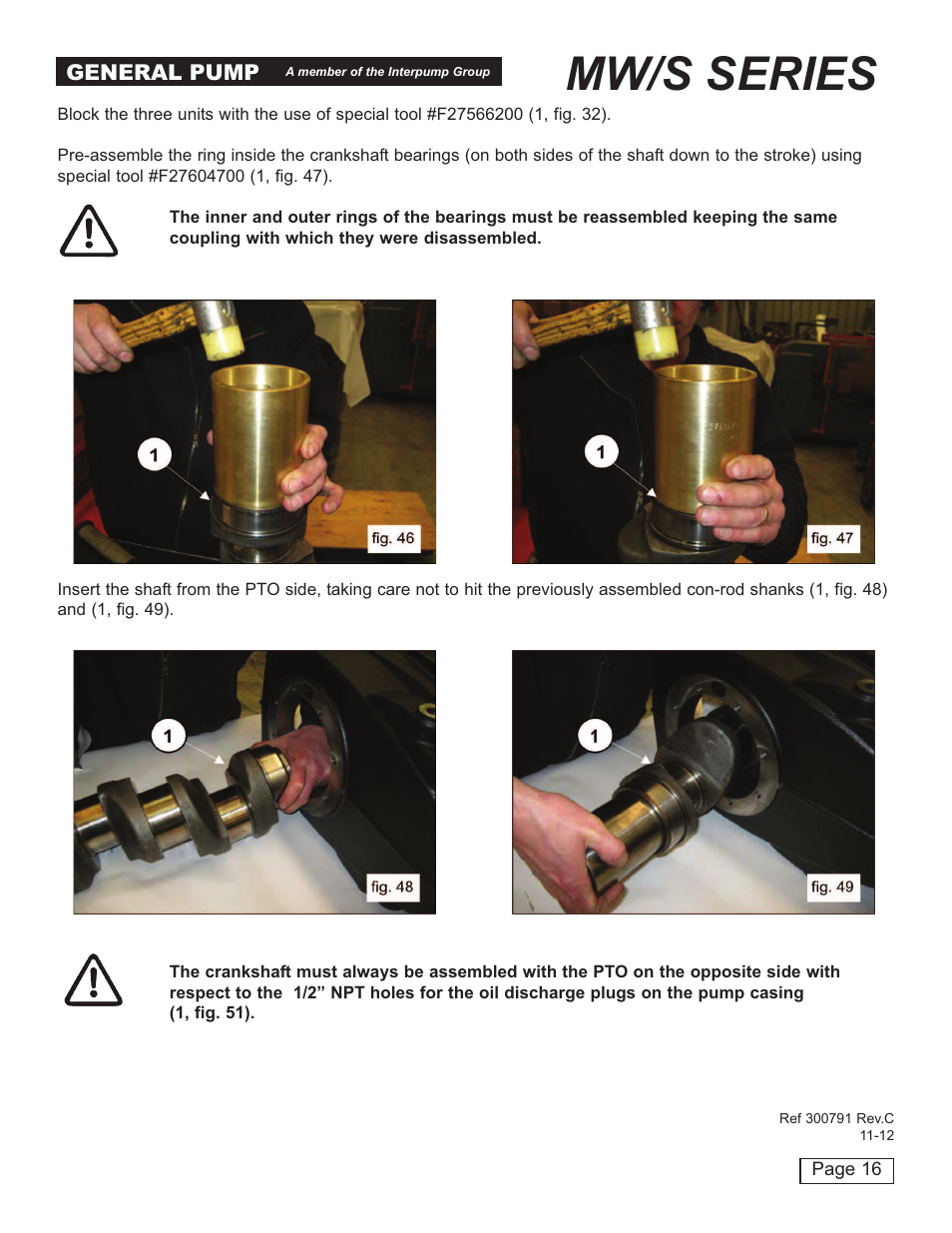 Mw/s series | General Pump MW Repair Manual User Manual | Page 16 / 54