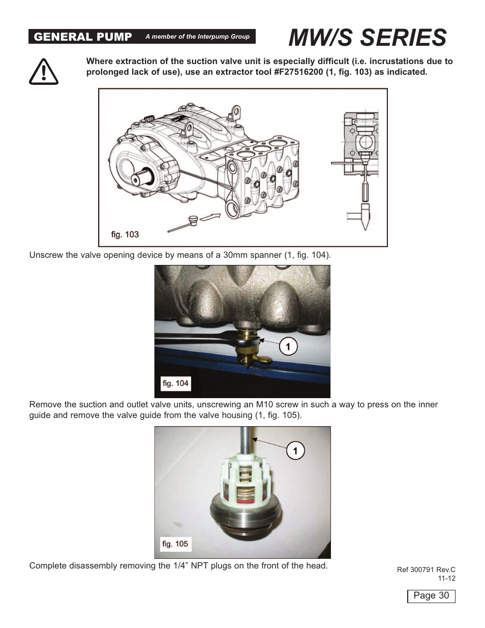 Mw/s series | General Pump MW Repair Manual User Manual | Page 30 / 54