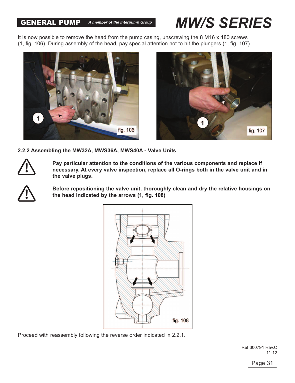 Mw/s series | General Pump MW Repair Manual User Manual | Page 31 / 54