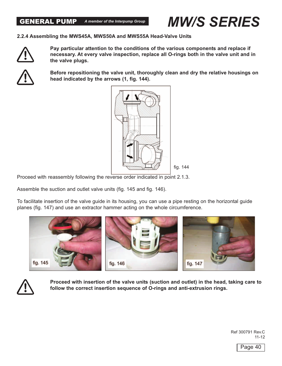 Mw/s series | General Pump MW Repair Manual User Manual | Page 40 / 54