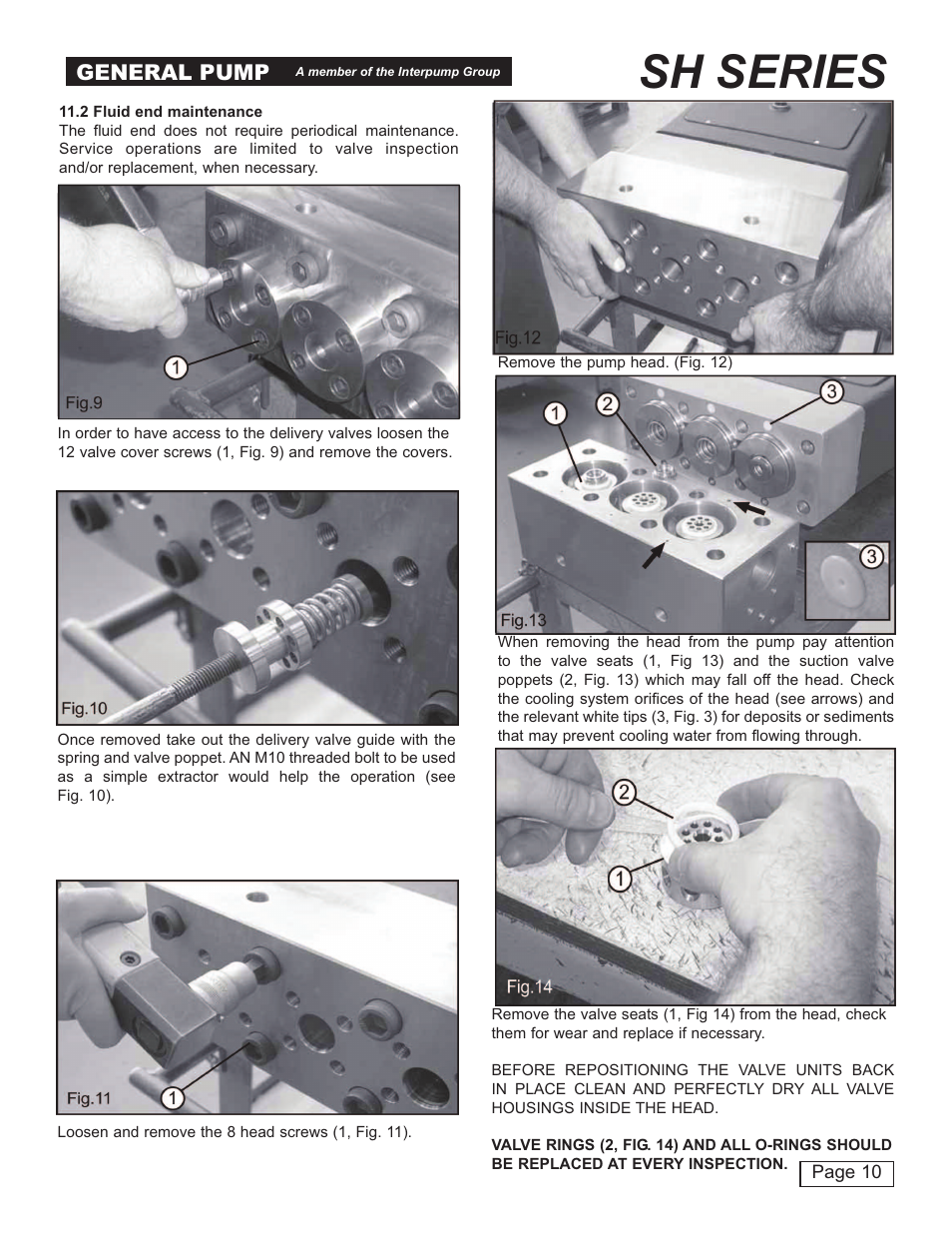 Sh series, General pump | General Pump SH User Manual | Page 10 / 18