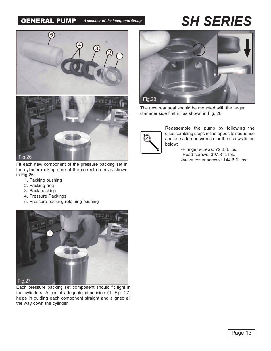 Sh series, General pump | General Pump SH User Manual | Page 13 / 18