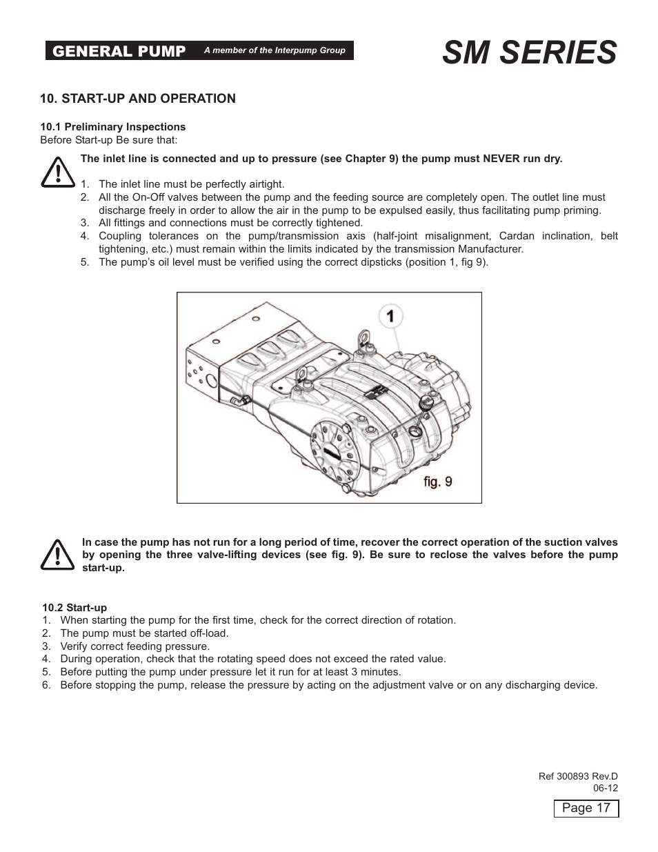 Sm series, General pump | General Pump SM Owners Manual User Manual | Page 17 / 24
