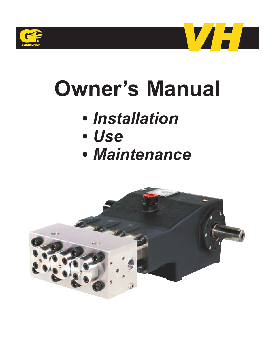General Pump VH User Manual | 18 pages