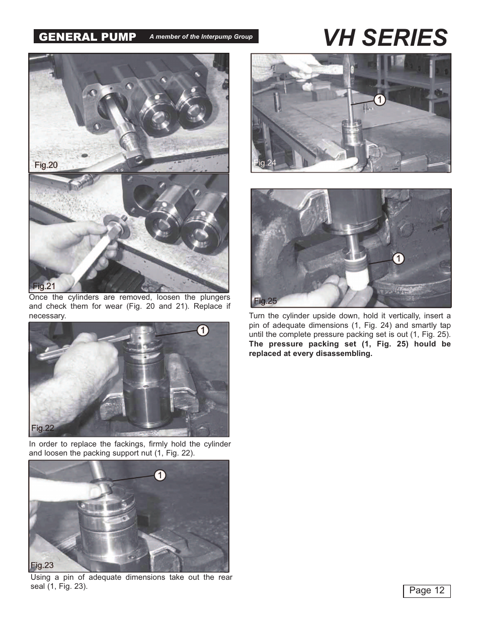 Vh series, General pump | General Pump VH User Manual | Page 12 / 18
