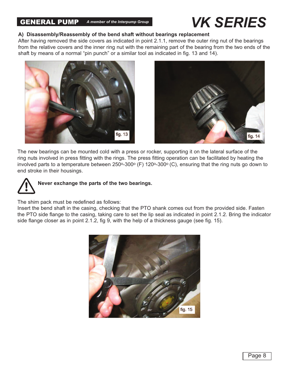 Vk series, General pump | General Pump VK Repair Manual User Manual | Page 8 / 24