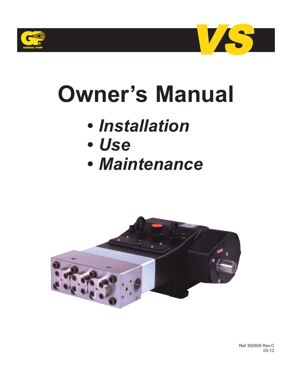 General Pump VS User Manual | 18 pages