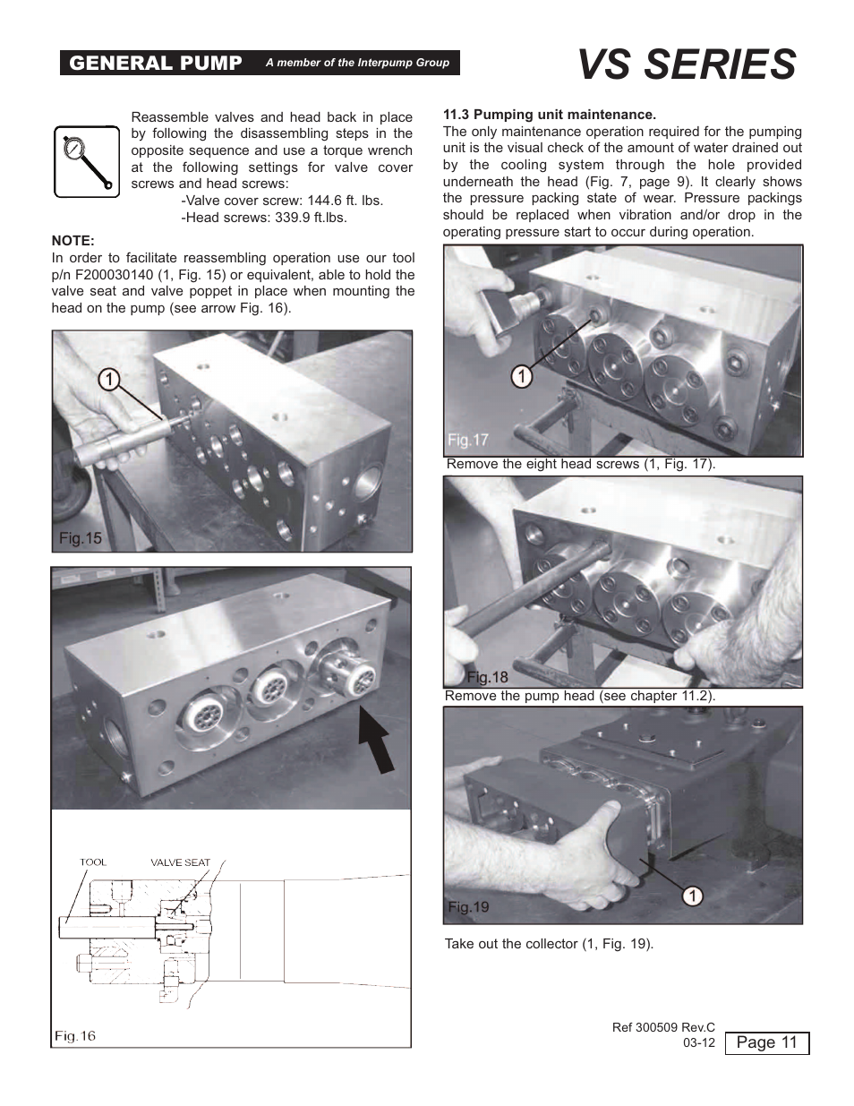 Vs series, General pump | General Pump VS User Manual | Page 11 / 18