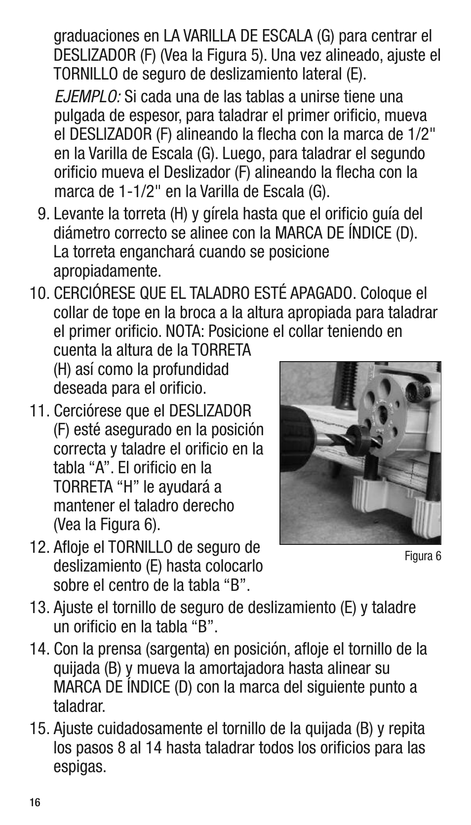General Tools and Instruments 840 Pro Doweling Kit User Manual | Page 16 / 36