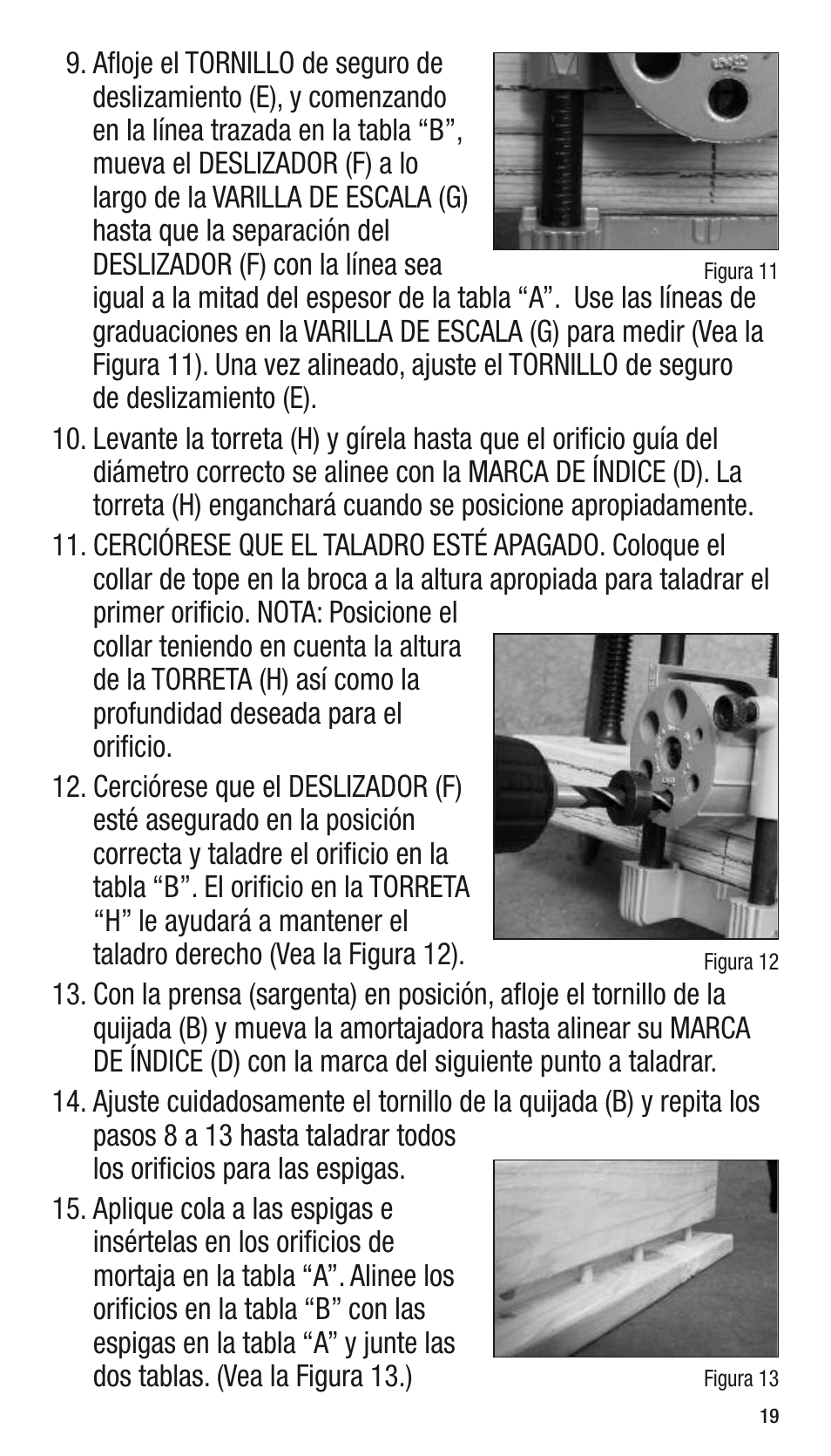 General Tools and Instruments 840 Pro Doweling Kit User Manual | Page 19 / 36