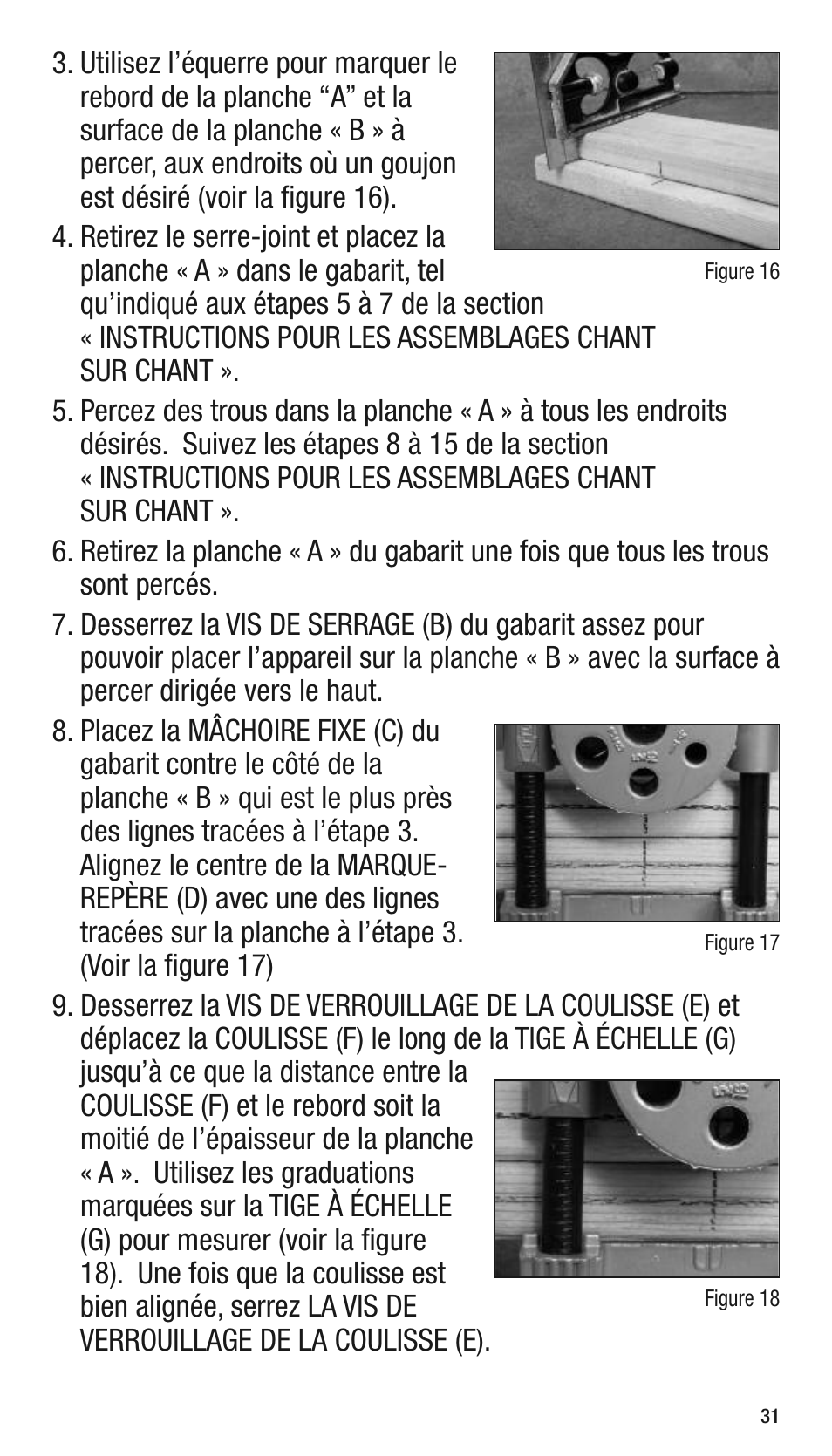 General Tools and Instruments 840 Pro Doweling Kit User Manual | Page 31 / 36
