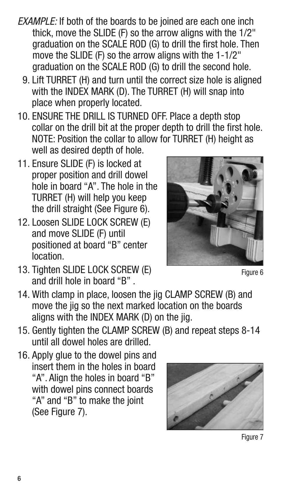 General Tools and Instruments 840 Pro Doweling Kit User Manual | Page 6 / 36