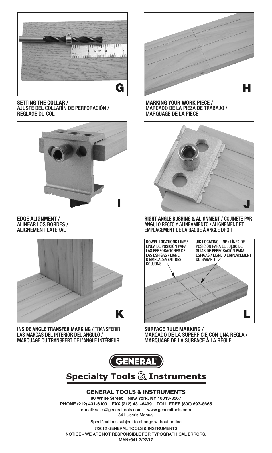 General Tools and Instruments 841 User Manual | Page 8 / 8