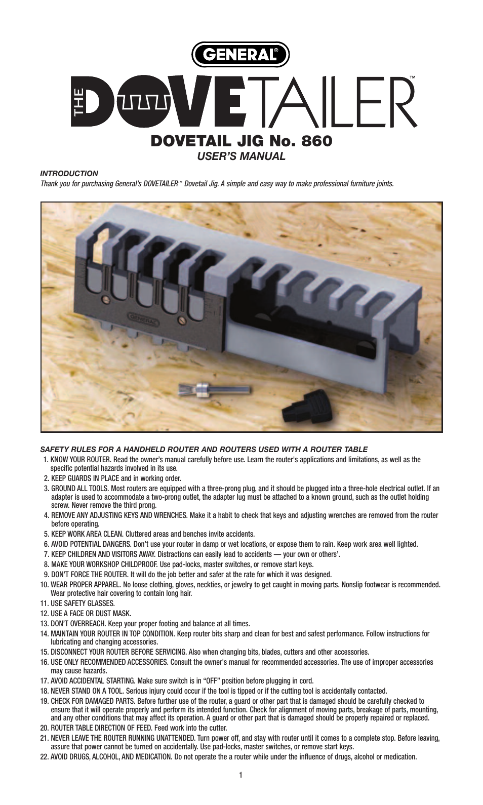 General Tools and Instruments 860 v.1 User Manual | 16 pages