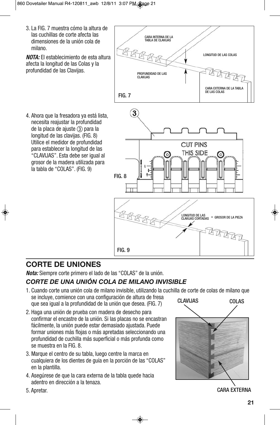 Corte de uniones | General Tools and Instruments 860 v.2 User Manual | Page 21 / 44