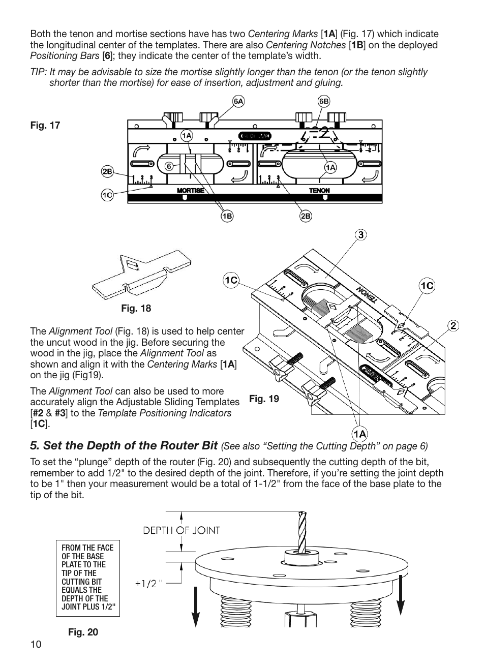 Set the depth of the router bit | General Tools and Instruments 870 v.2 User Manual | Page 10 / 46