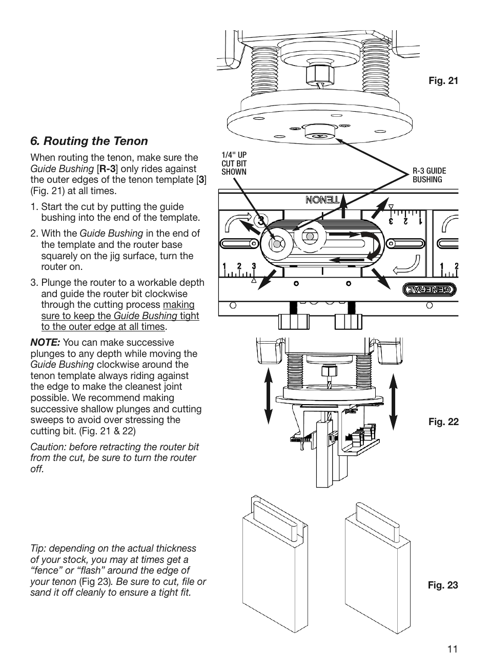 Routing the tenon | General Tools and Instruments 870 v.2 User Manual | Page 11 / 46