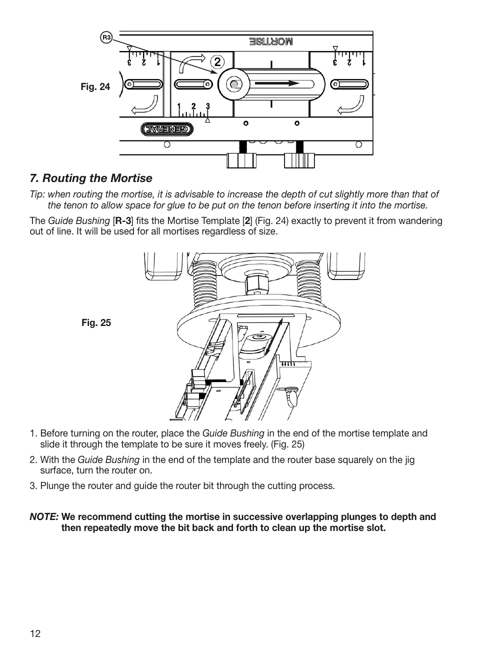Routing the mortise | General Tools and Instruments 870 v.2 User Manual | Page 12 / 46
