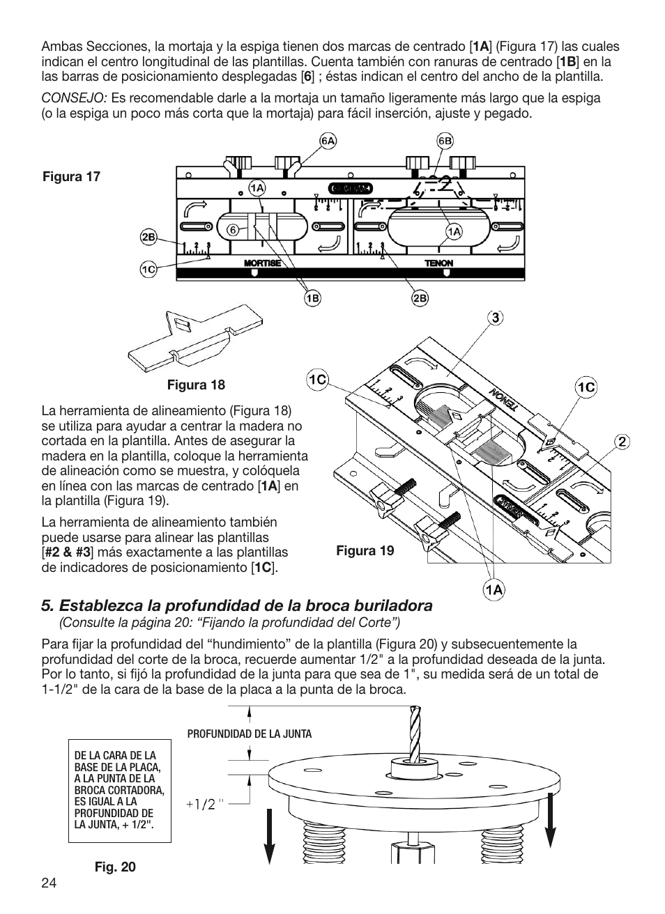 Establezca la profundidad de la broca buriladora | General Tools and Instruments 870 v.2 User Manual | Page 24 / 46