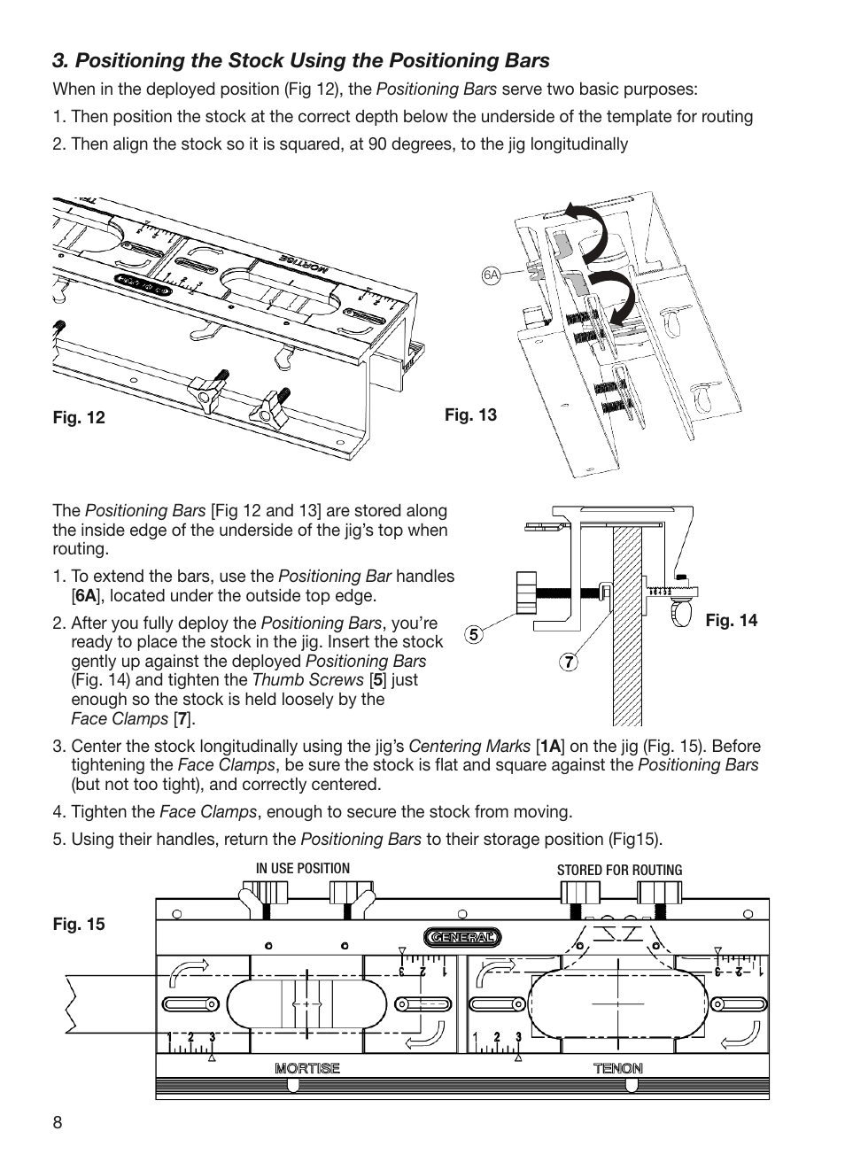 Positioning the stock using the positioning bars | General Tools and Instruments 870 v.2 User Manual | Page 8 / 46