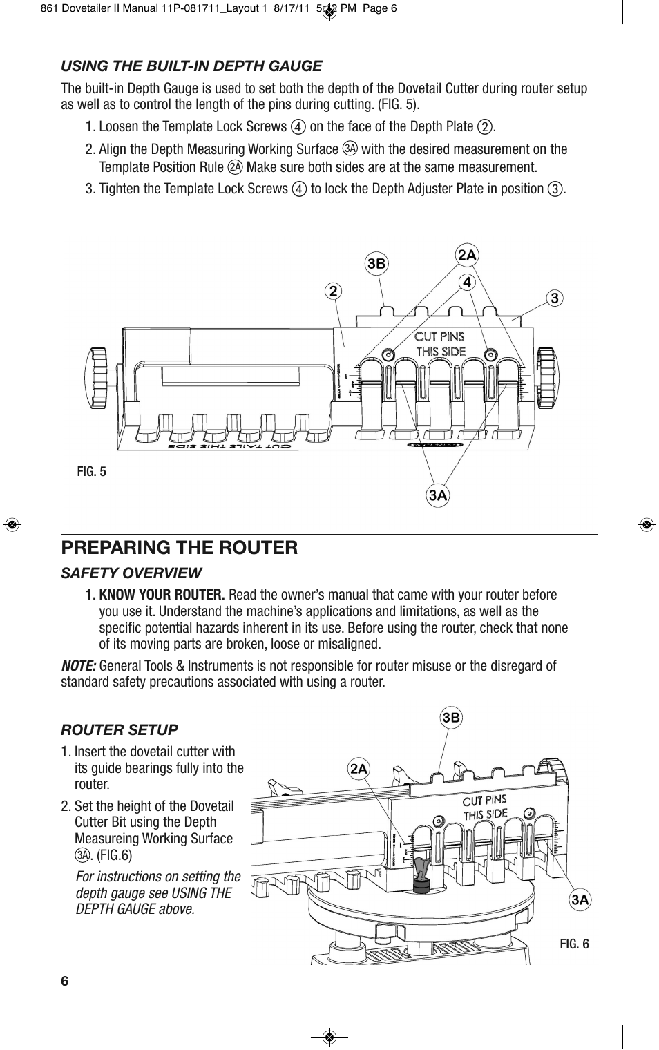 Preparing the router | General Tools and Instruments 861 User Manual | Page 6 / 16