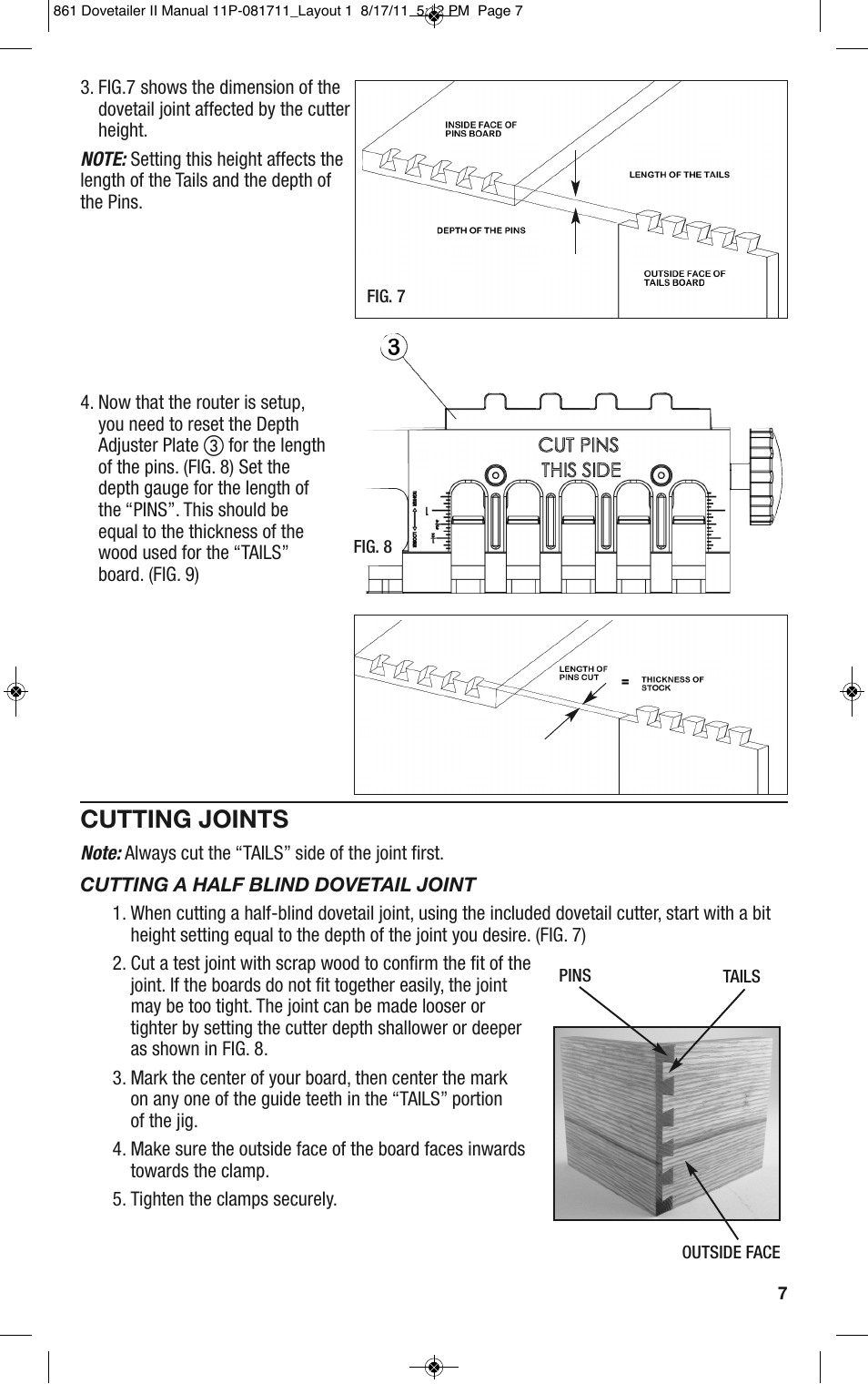 Cutting joints | General Tools and Instruments 861 User Manual | Page 7 / 16