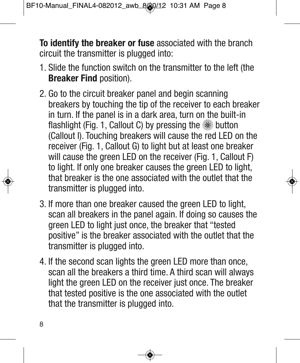 General Tools and Instruments BF10 User Manual | Page 8 / 12