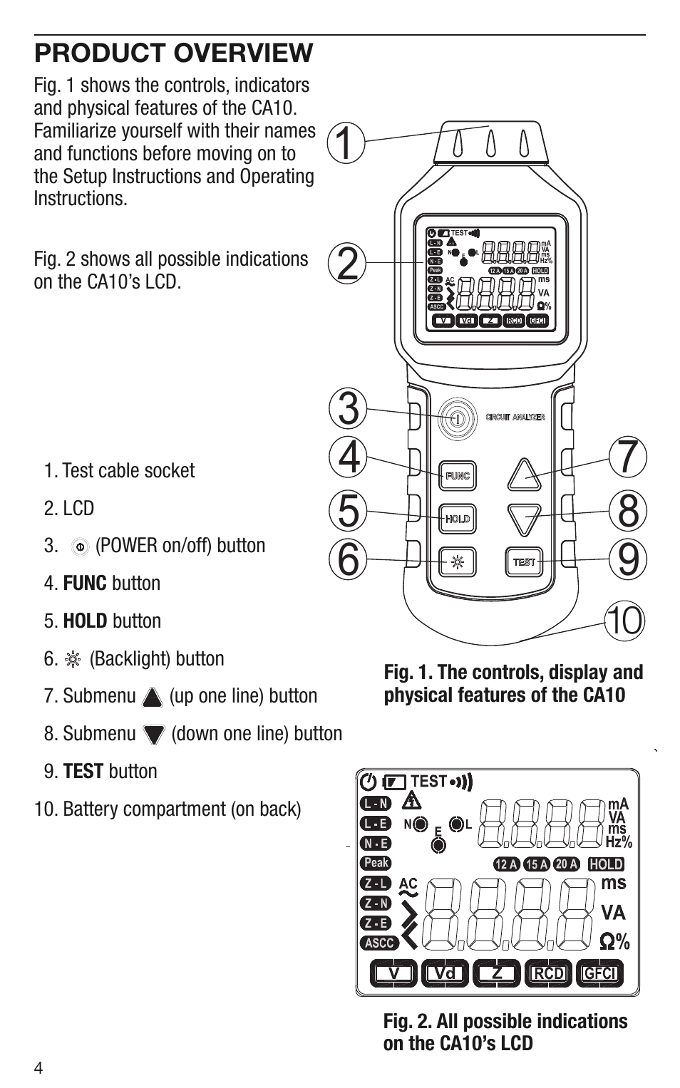 General Tools and Instruments CA10 User Manual | Page 4 / 16