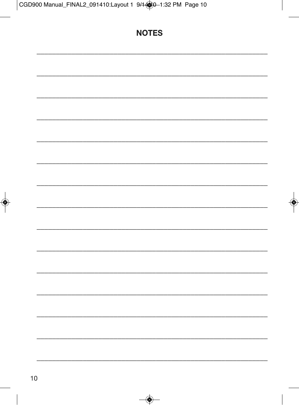 General Tools and Instruments CGD900 User Manual | Page 10 / 12