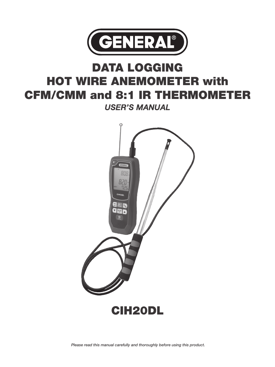 General Tools and Instruments CIH20DL User Manual | 28 pages