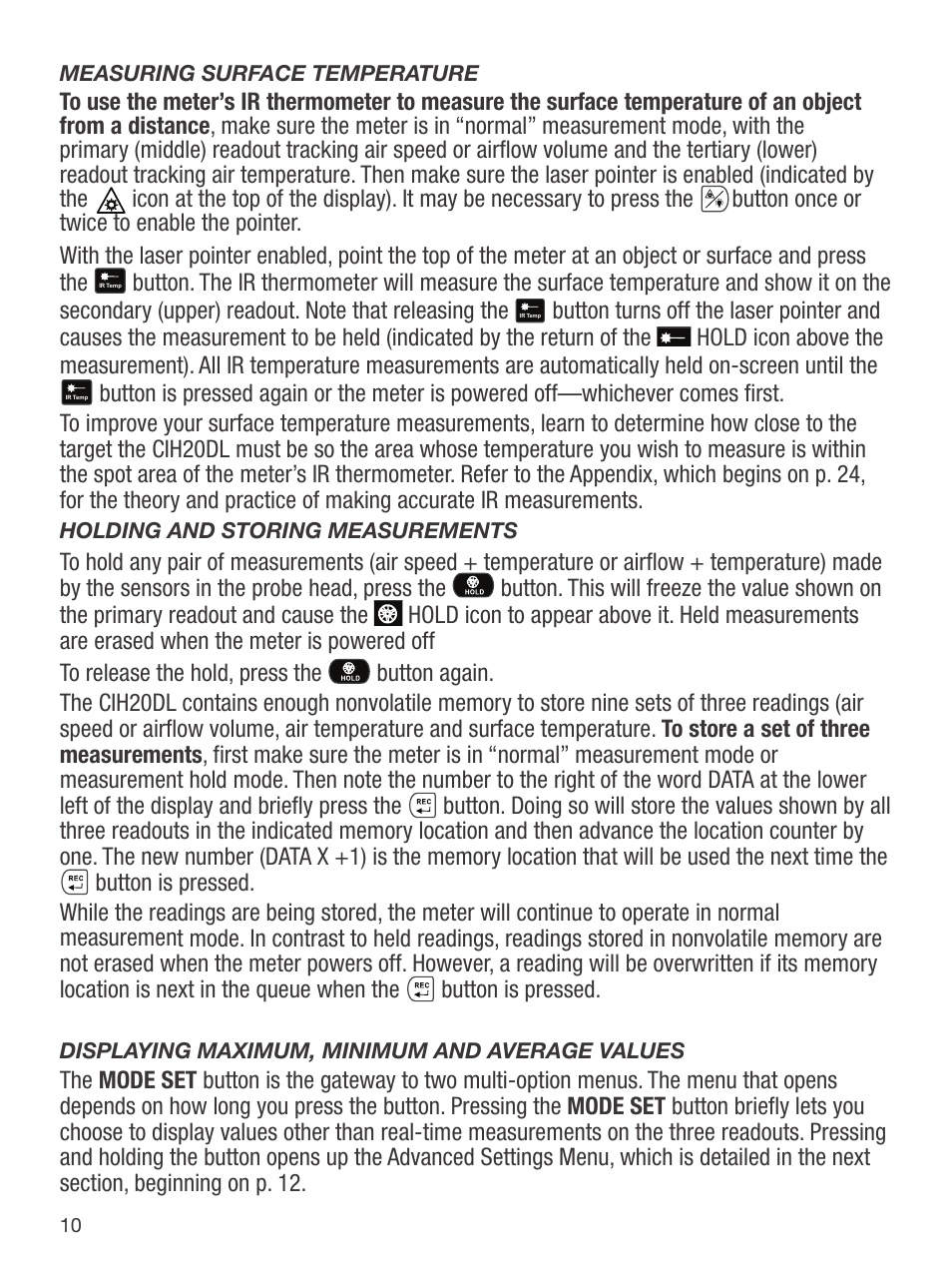 General Tools and Instruments CIH20DL User Manual | Page 10 / 28