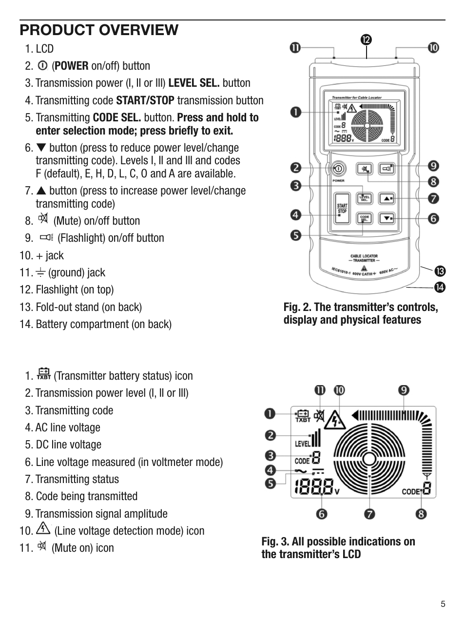 Product overview | General Tools and Instruments CL10 User Manual | Page 5 / 20