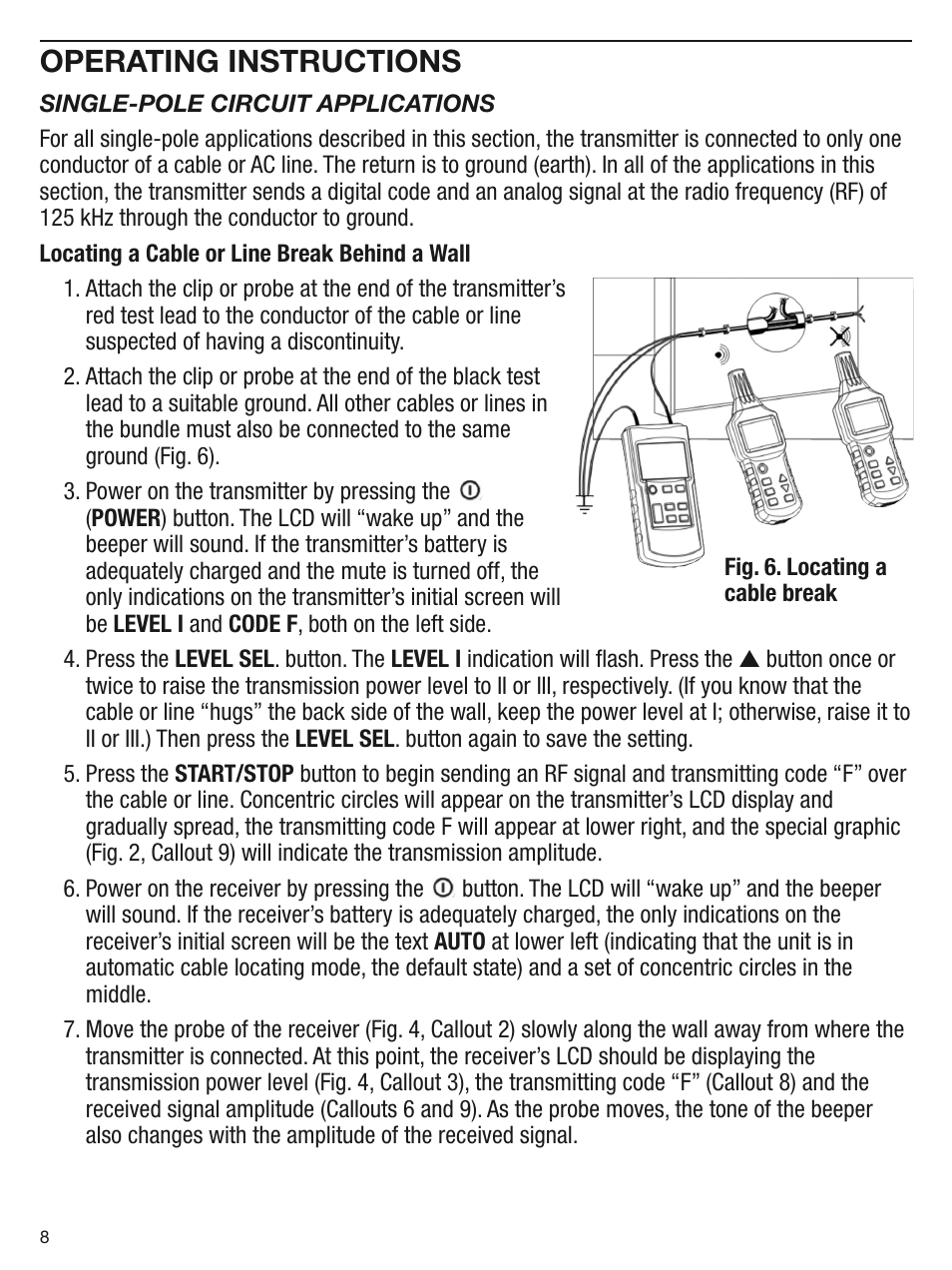 Operating instructions | General Tools and Instruments CL10 User Manual | Page 8 / 20
