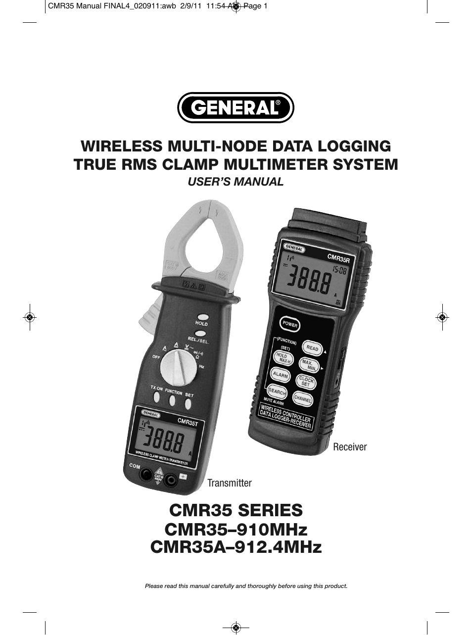 General Tools and Instruments CMR35 User Manual | 36 pages