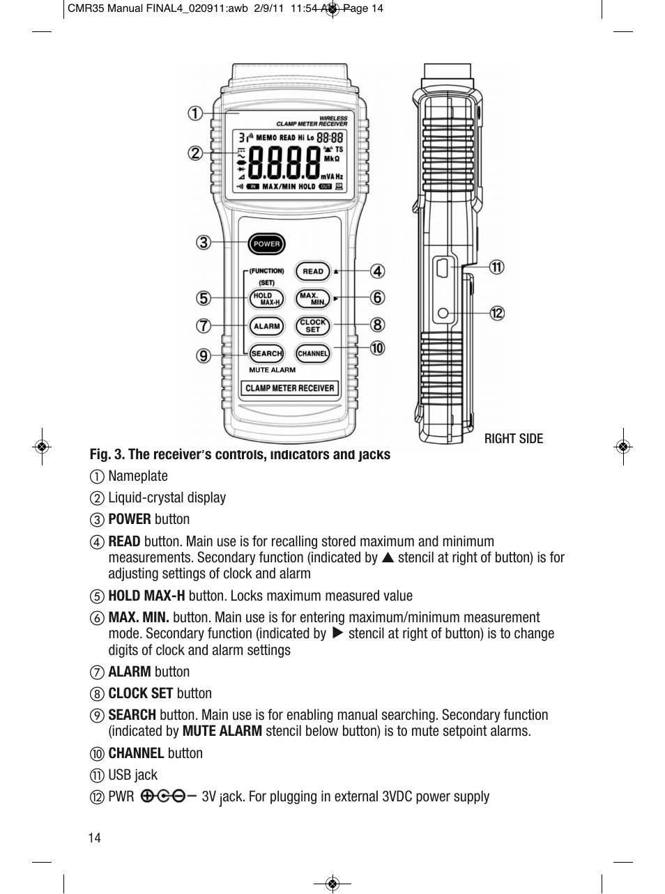 General Tools and Instruments CMR35 User Manual | Page 14 / 36