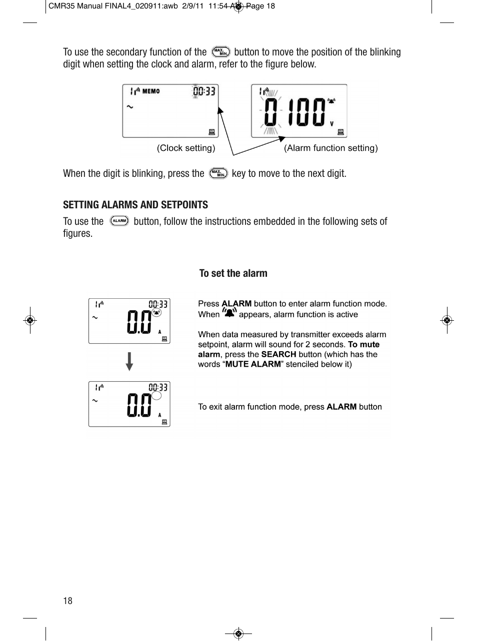 General Tools and Instruments CMR35 User Manual | Page 18 / 36