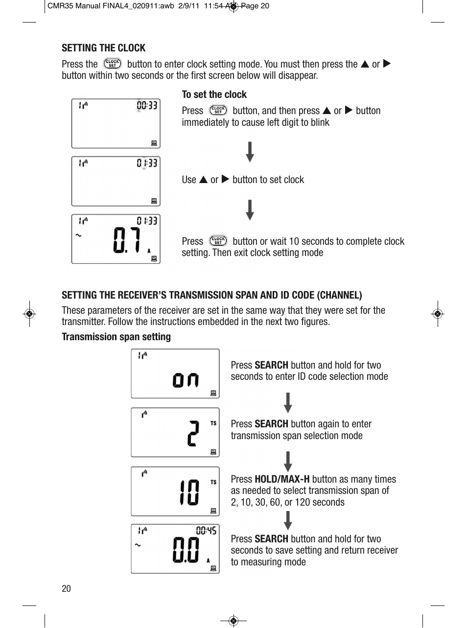 General Tools and Instruments CMR35 User Manual | Page 20 / 36