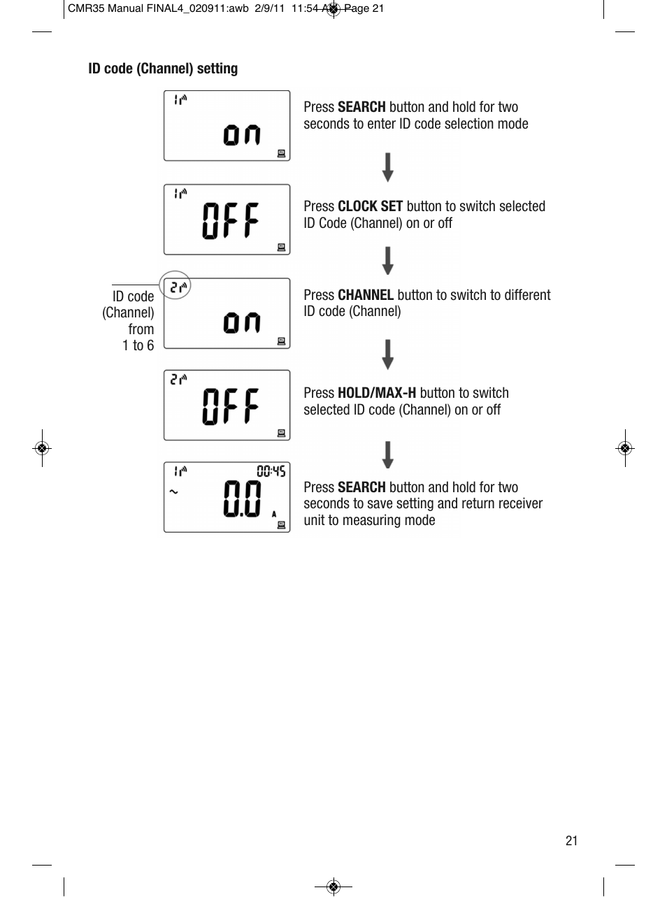 General Tools and Instruments CMR35 User Manual | Page 21 / 36