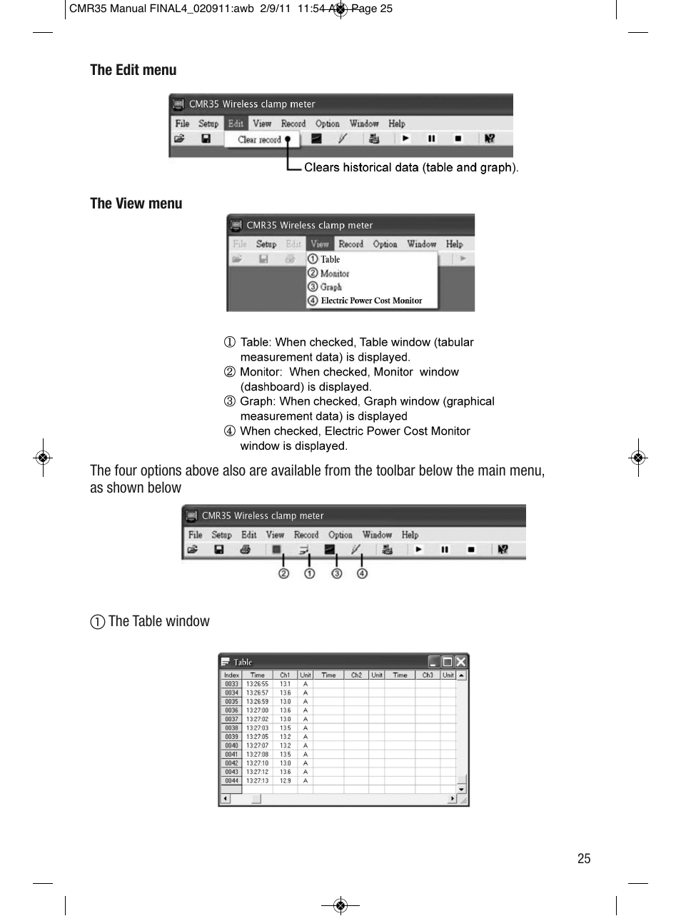 General Tools and Instruments CMR35 User Manual | Page 25 / 36